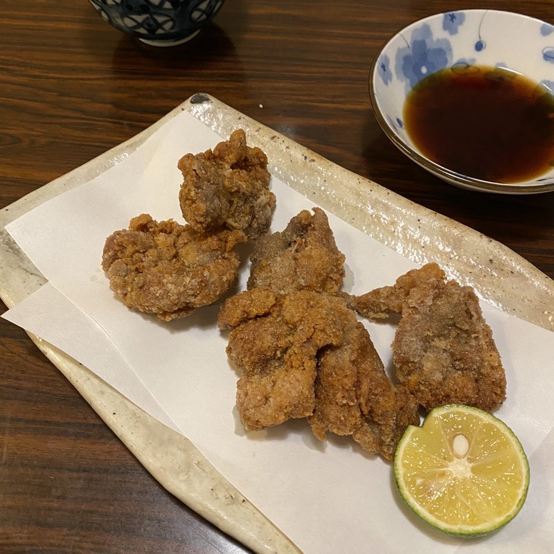 鴨唐揚げ(手打そば 吉法師)