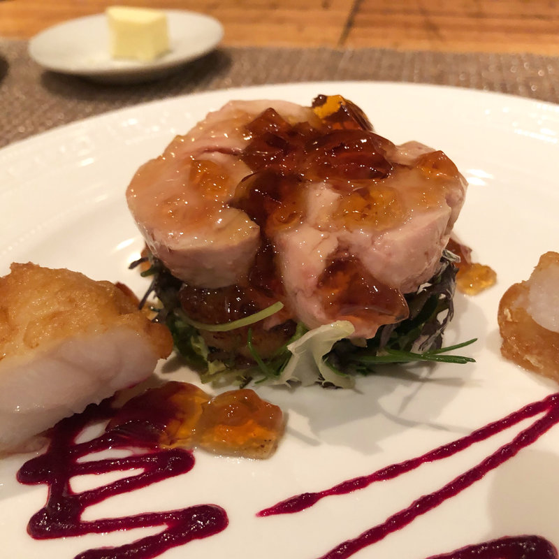 あん肝とバナナロースト(au deco )