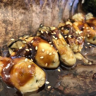 牡蠣の朴葉味噌焼き(廻鮮すし　玄海丸 トリアス久山店)