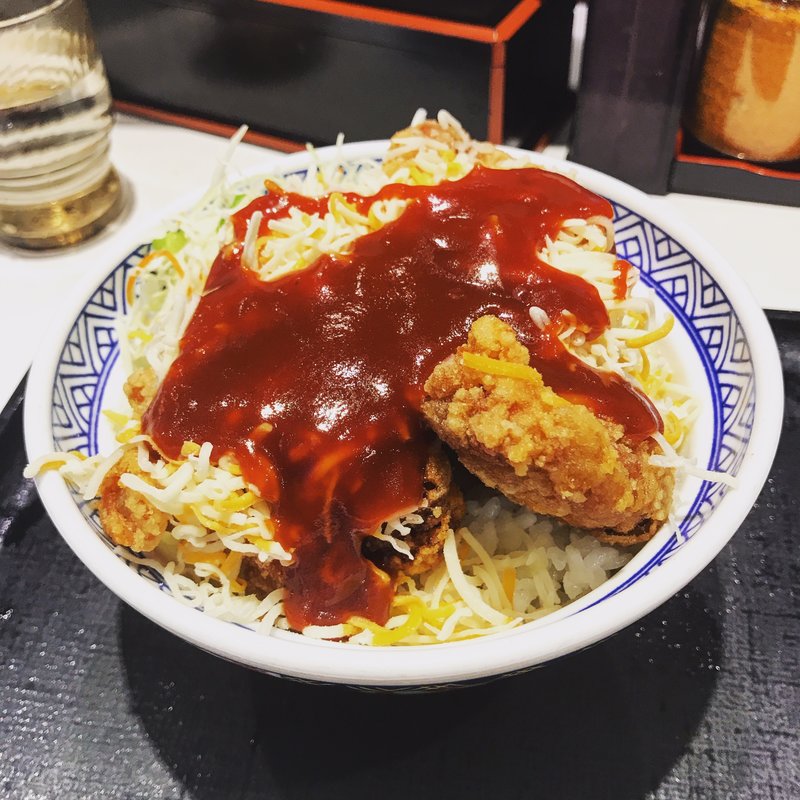 バーベキューチーズから揚げ丼(吉野家 秋葉原店)