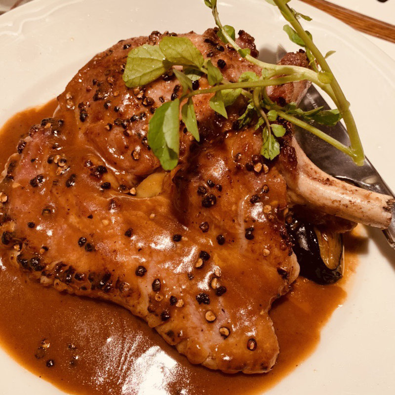 豚ロースのペッパーステーキ(つばめキッチン 丸の内オアゾ店)