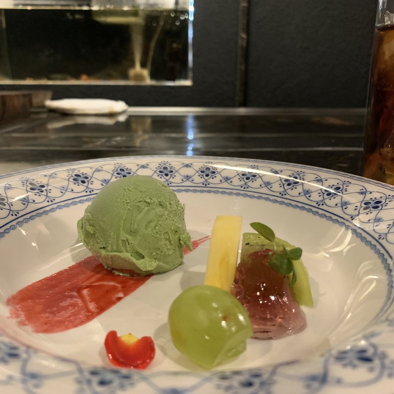 シャーベットとフルーツの盛合わせ(鉄板焼き 燈 AkaRi)