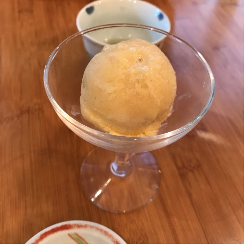 蕎麦アイス(蕎麦遊膳 花吉辰)