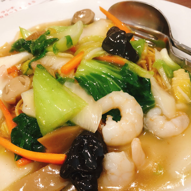 海鮮あんかけ焼きそば(福来閣)