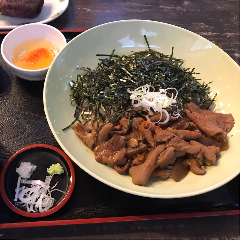 ホルモンつけそば(名物 秩父そば　立花)