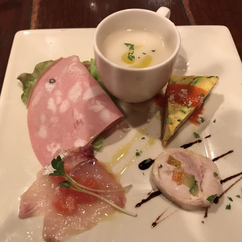 おまかせ前菜 ４種類のアンティパストミスト(PIZZA DA BABBO)