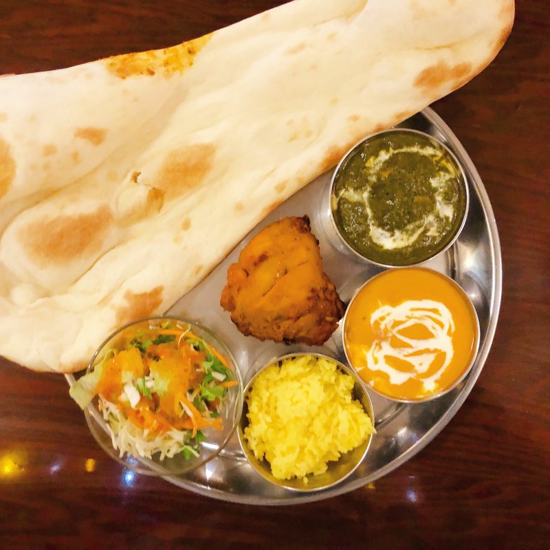 スペシャルセット（バターチキン 、ほうれん草とマッシュルーム）(ナワブ八丁堀店)