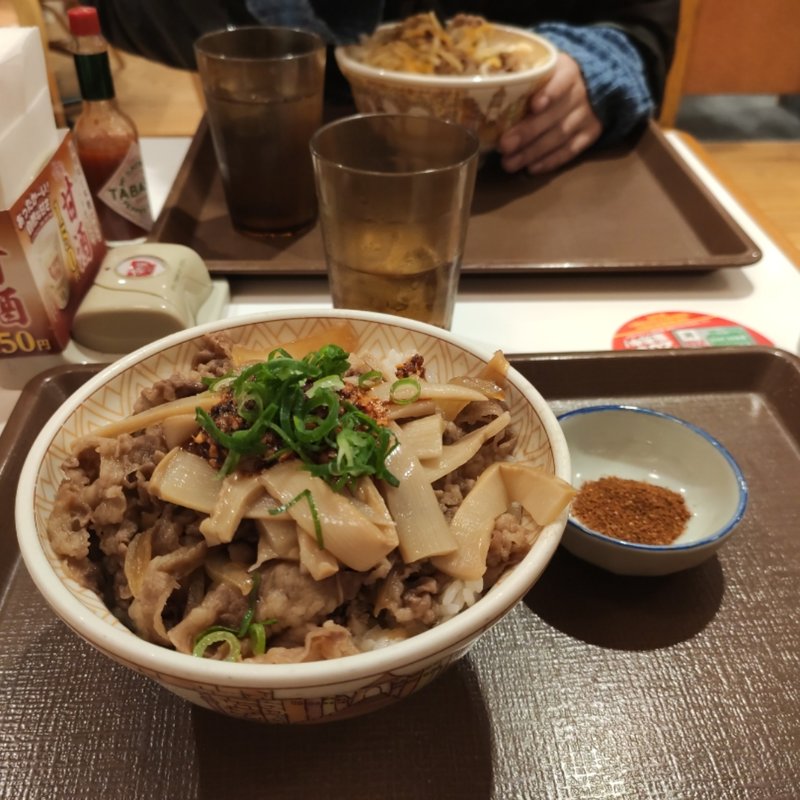 牛丼大盛メンマTP(すき家 瑞穂弥富通店 )