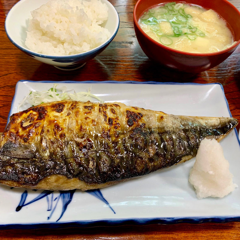 鯖の一枚焼き定食(真)