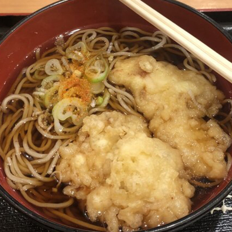 とり天そば(越後そば 小平店)