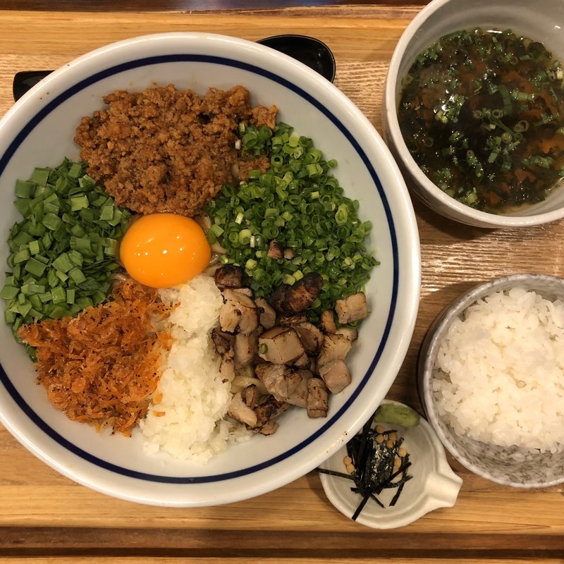 まぜそば＋追い飯(麺家 半蔵 （伊勢海老つけ麺　はんぞう）)