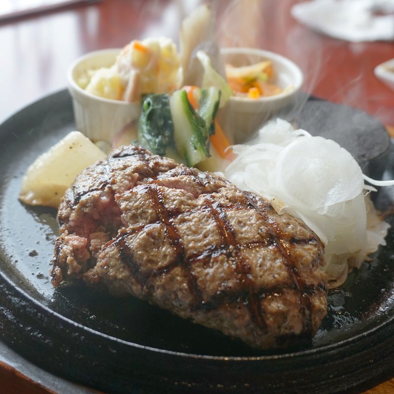 ステーキハンバーグセット(ハンバーグの店 サフラン)