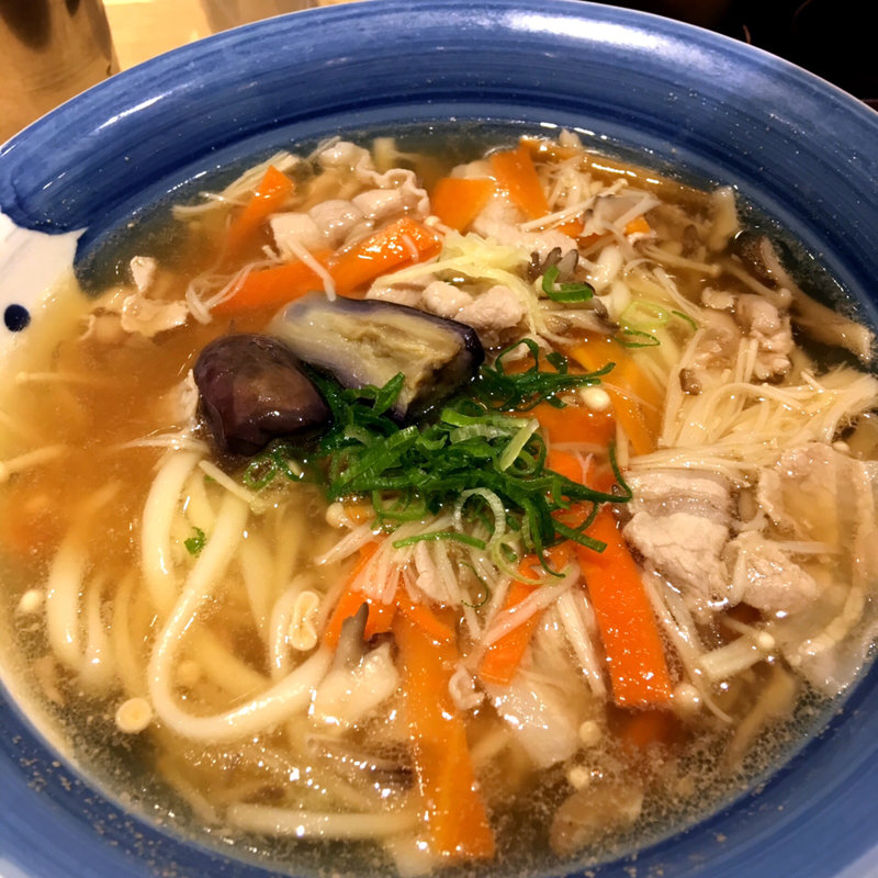 生姜仕立ての肉うどん(手延べうどん 水山 エキュート品川サウス店)