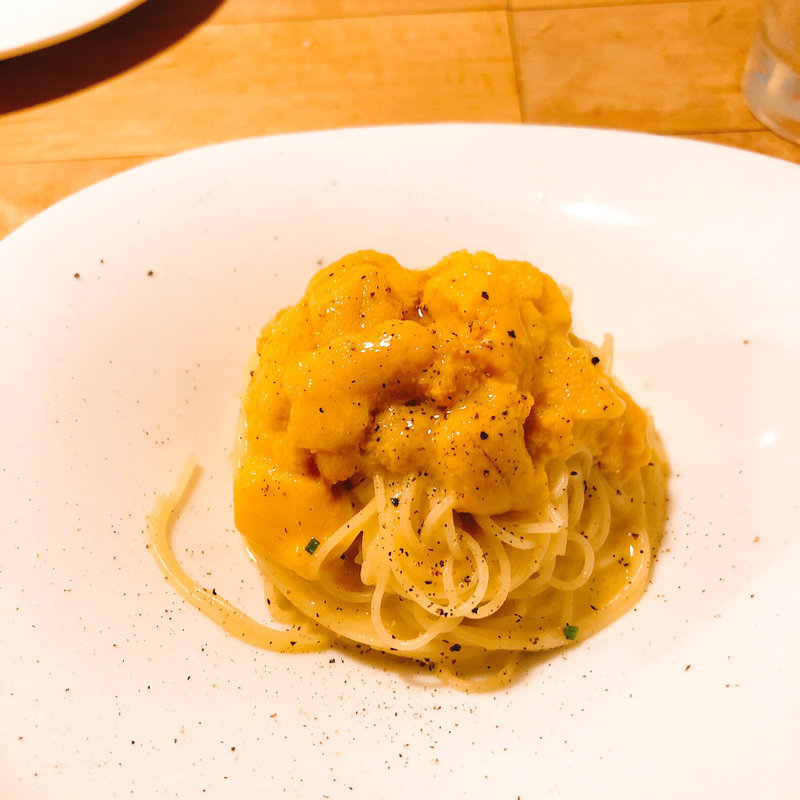 ウニの冷製パスタ(Semina)