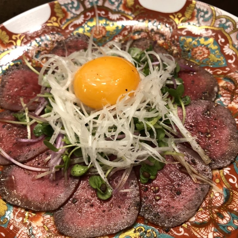 牛タンユッケ(新橋 焼肉 おおば)