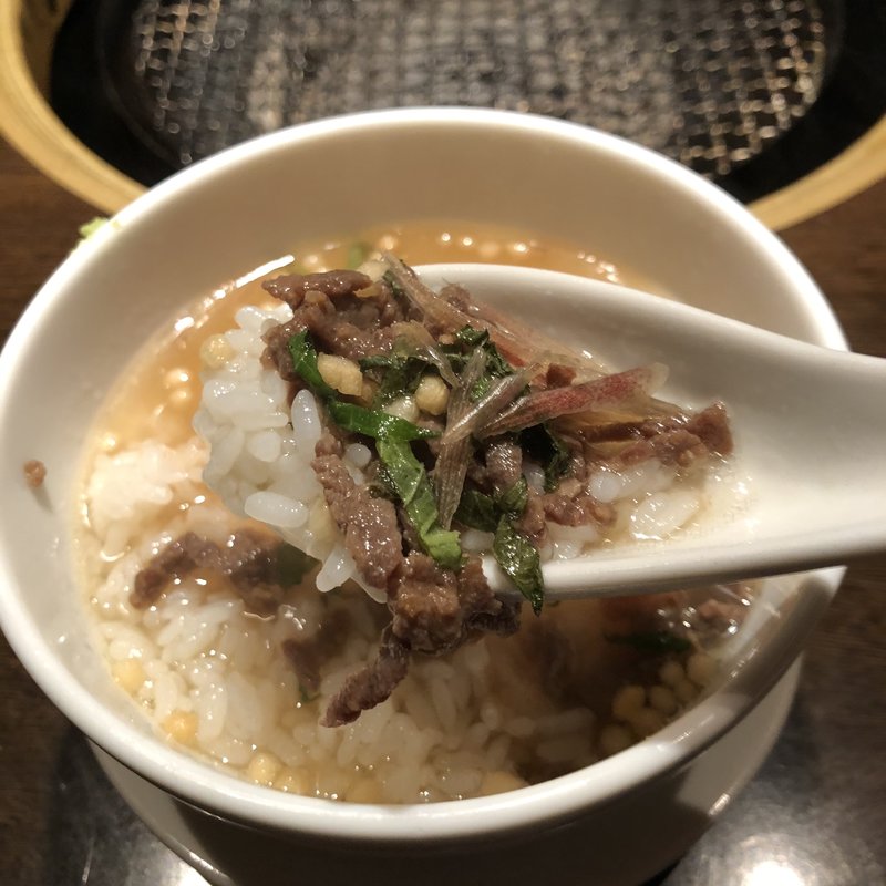 牛しぐれ煮の和風だし茶漬け(ワンカルビ 伊丹南野店)