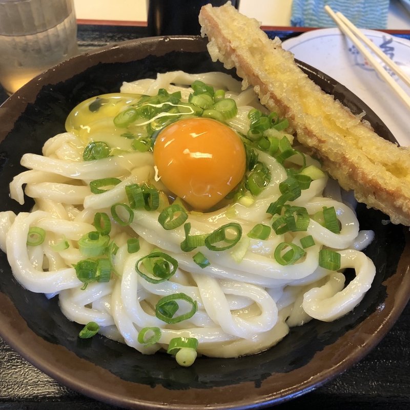 釜玉　中(手打十段 うどんバカ一代)