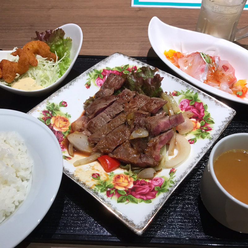 オーシャンステーキセット(ホテルグランドオーシャンリゾート （レストラン）)