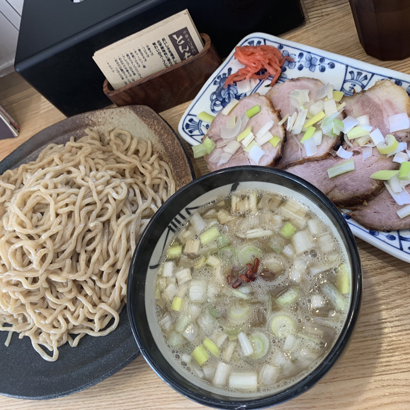 チャーシューつけそば大盛り(中華そば専門 とんちぼ)