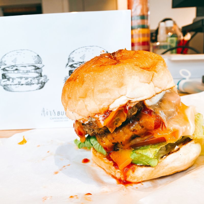 ダブルチーズバーガー(airs burger cafe)