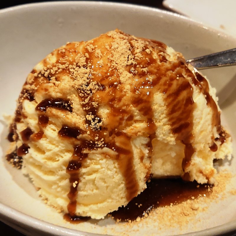 きな粉と黒蜜のアイス(やきとり家 すみれ 池上店 )