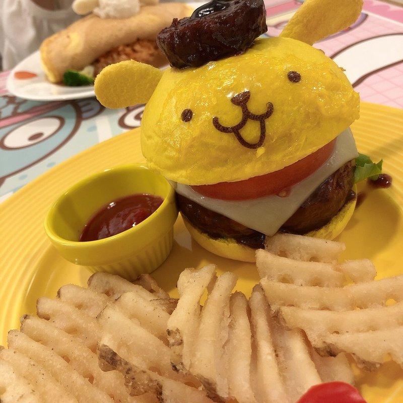 ポムポムプリンのボリューム満点チーズバーガー(EGG & SPUMA （エッグアンドスプーマ）)