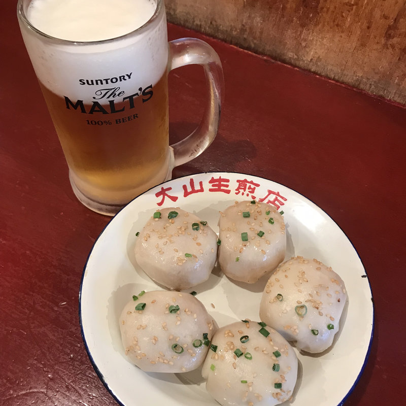 焼小龍包・生ビールセット(大山生煎店)
