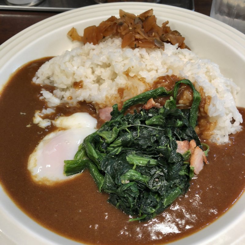 ほうれん草たまごカレー(カレーの王様 後楽園店)