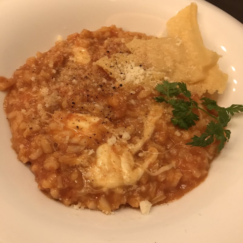 モッツァレラチーズとトマトのリゾット(Ristrante Dal Cure)