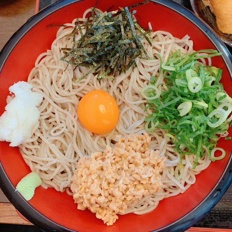 納豆冷蕎麦(大右衛門うどん 大佐野店)
