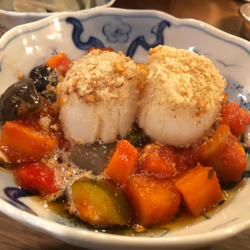 ラタトゥイユ  帆立のミキュイ(Ata's)