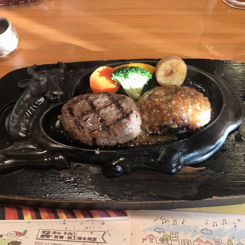 げんこつハンバーグセット(炭焼きレストランさわやか 掛川本店 （スミヤキレストランサワヤカ）)