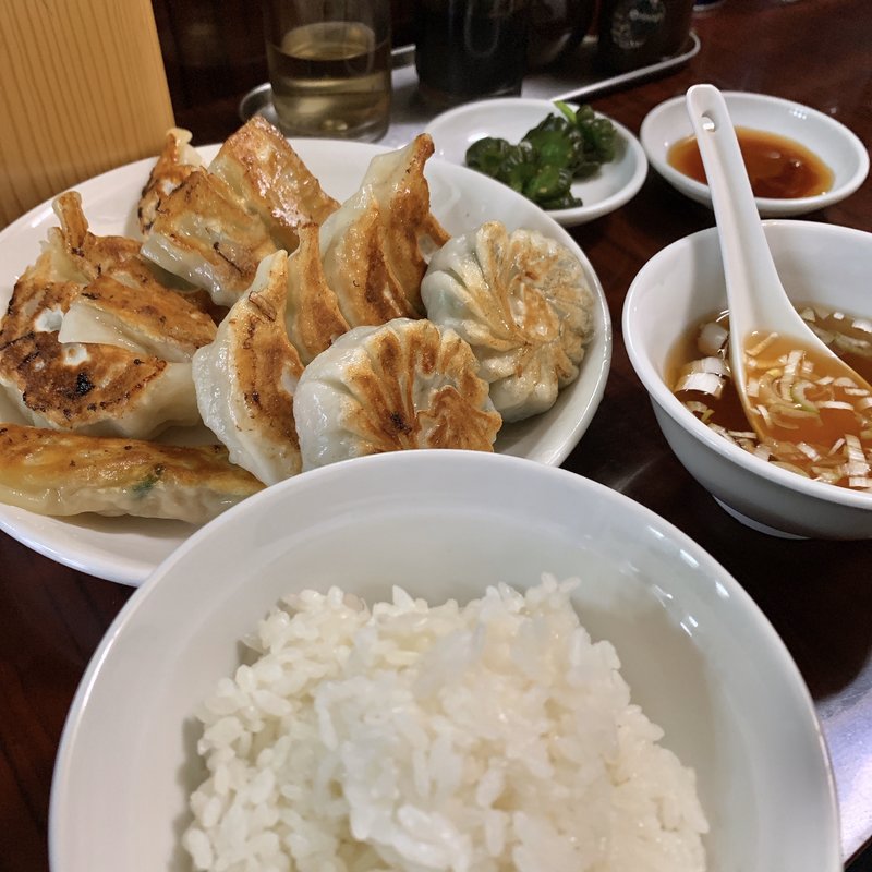 餃子全品盛合せ定食(餃子専門店 藤井屋)