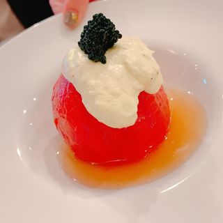 季節のトマト料理(泡包シャンパンマニア 恵比寿店)