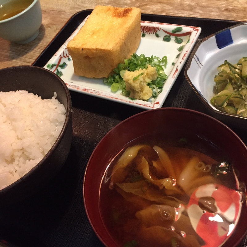 自家製厚揚げセット(浜)