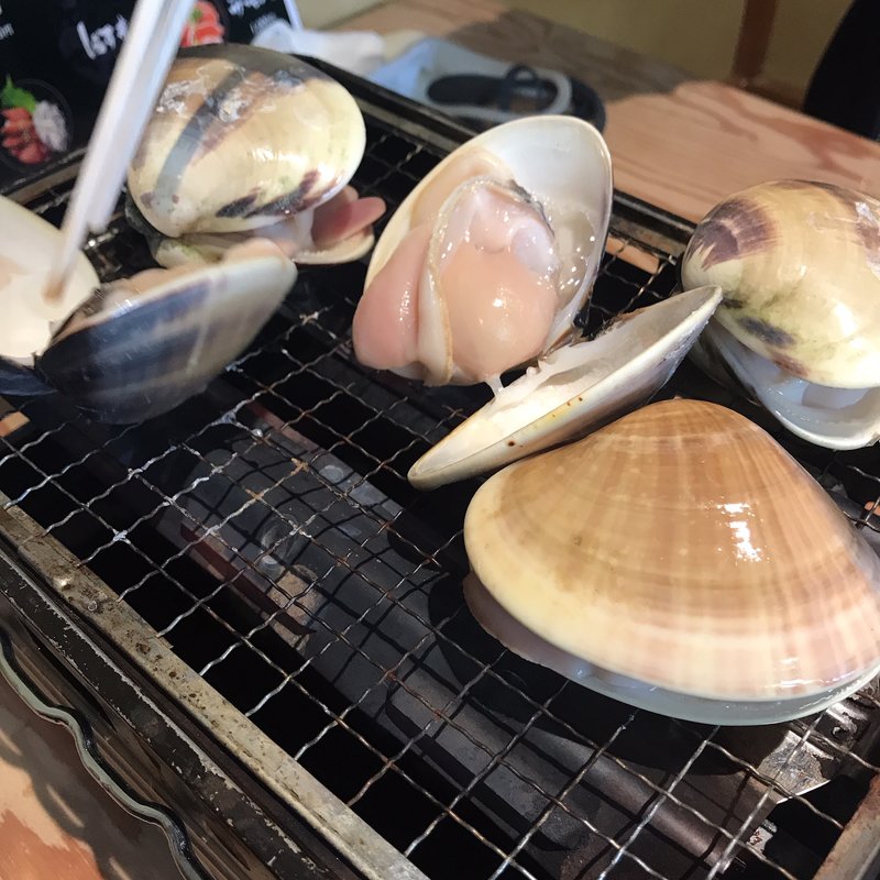 白はまぐり(浜焼き 漁師小屋)