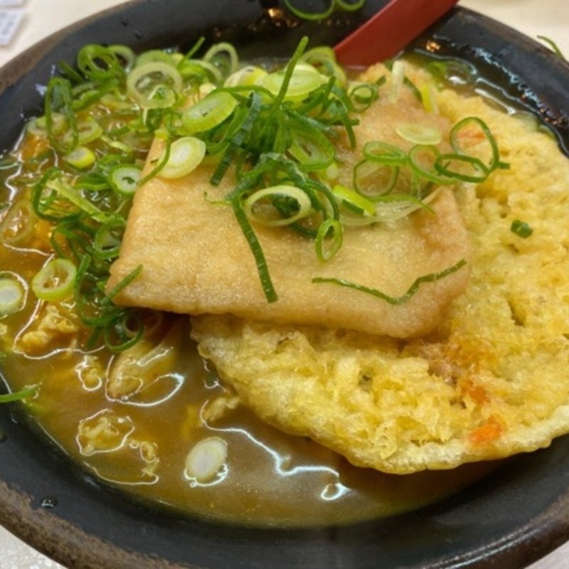 カレーそば＋甘揚げ(なんばうどん)