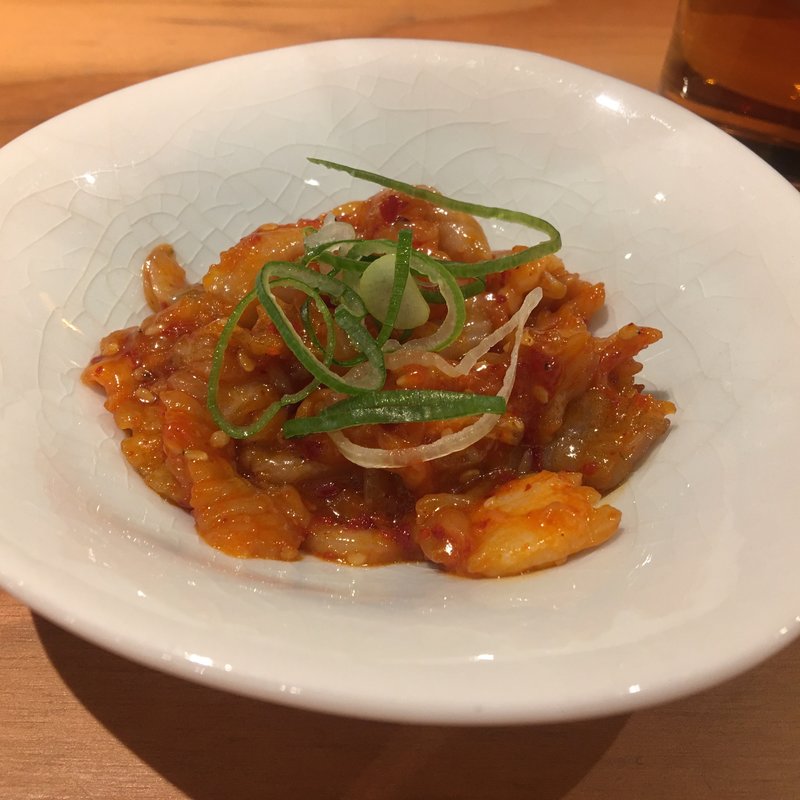 エンガワのユッケ(鮨さくら)