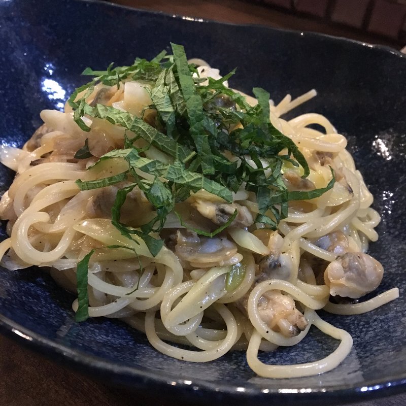 あさりとシソ和風パスタ(Leis kitchen)