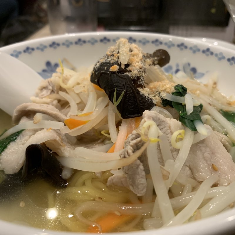 Aセット(塩ラーメン+ジャンボ餃子3個)(開楽)