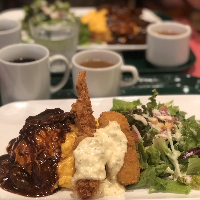 熟成ハヤシソース＆エビフライ(66カフェ)