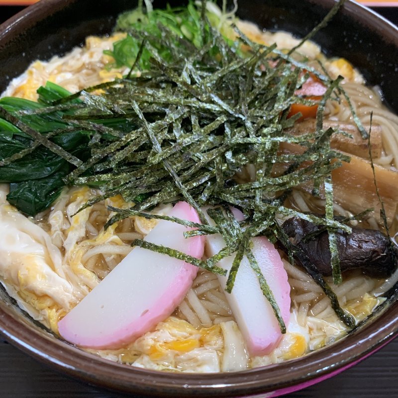 卵とじ蕎麦　温　大盛(手打ちそば つた )