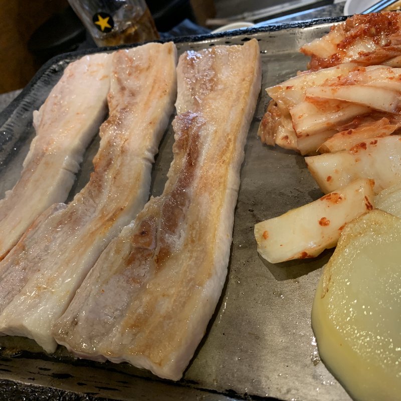 厚切りサムギョプサル(コリアンキッチン 味ちゃん 本店)