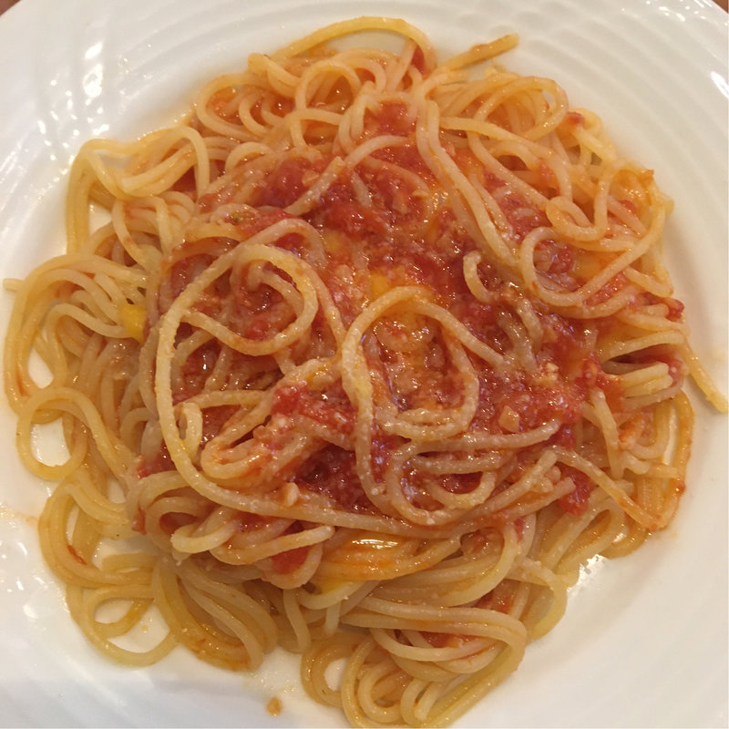 二種のチーズのトマトソース(生パスタの店 エッコ・エッコ 上野本店)