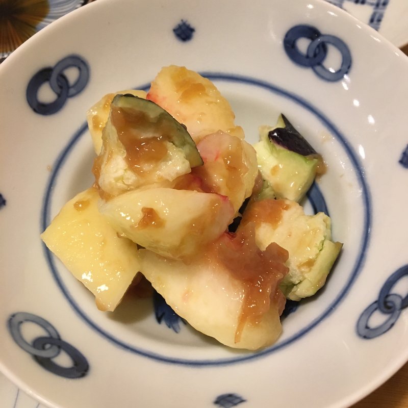 桃の梅和え(ユの木)