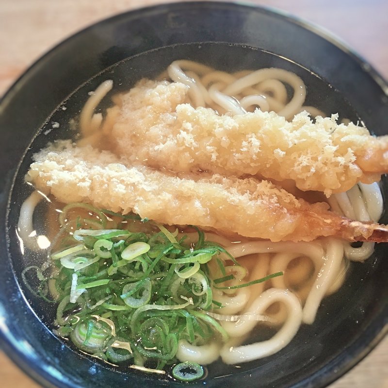 上えびうどん(こまどり 今宿店)