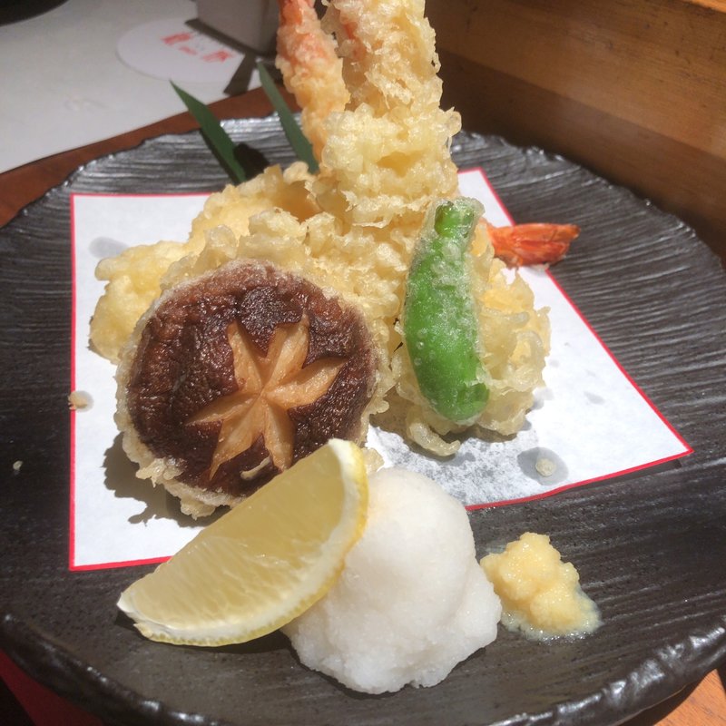 海老天ぷら(銀座 羅豚 はなれ)