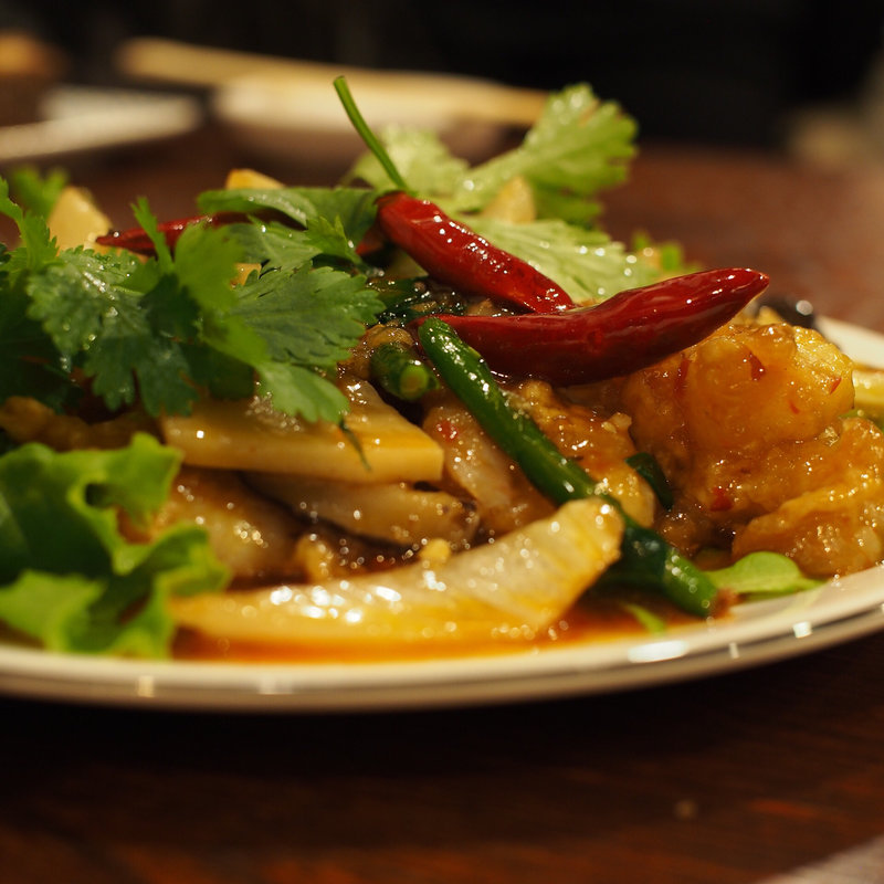 海老辛子炒め(大衆中遊華食堂八戒)