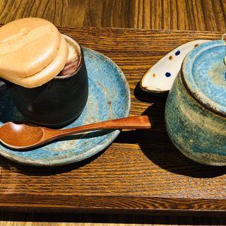 お汁粉フロマ-ジュと煎茶セット(うさぎや)
