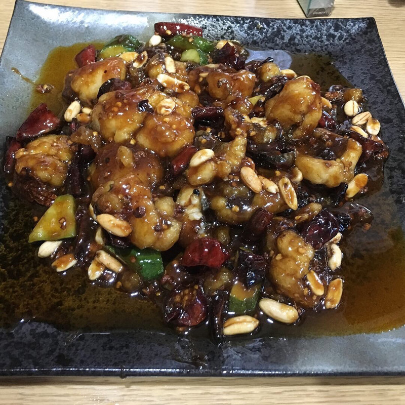 白身魚の炒め物(中国四川料理 錦水苑)